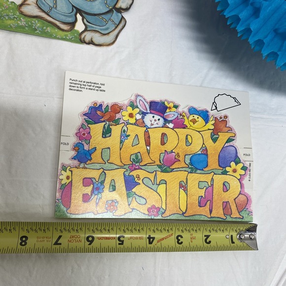 Vtg Easter Honeycomb Decor Beistle Cleo 1980s 1990s Bunnies Eggs - Picture 6 of 16